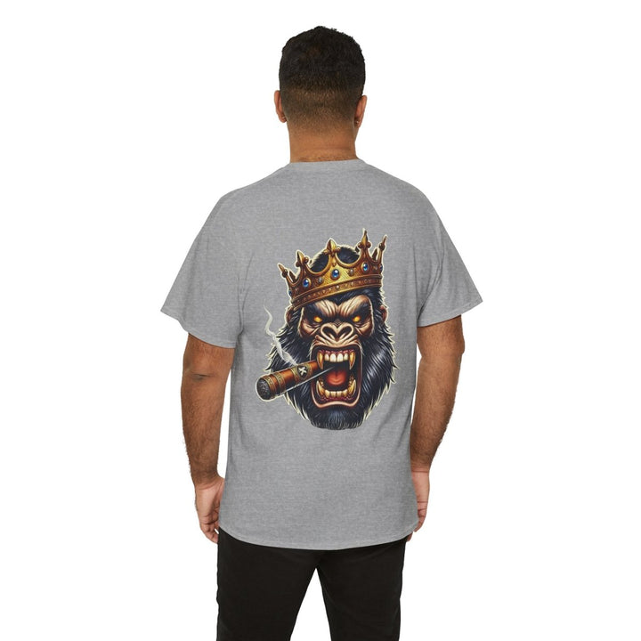 Angry Gorilla King Unisex Heavy Cotton Tee - Red - S - Angry Gorilla King Unisex Heavy Cotton Tee - Tatoo Tee