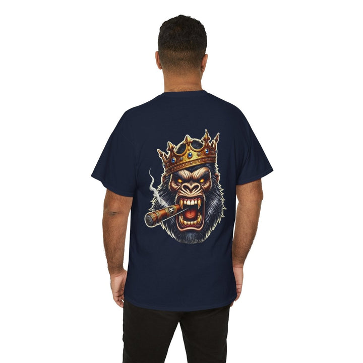Angry Gorilla King Unisex Heavy Cotton Tee - Red - S - Angry Gorilla King Unisex Heavy Cotton Tee - Tatoo Tee