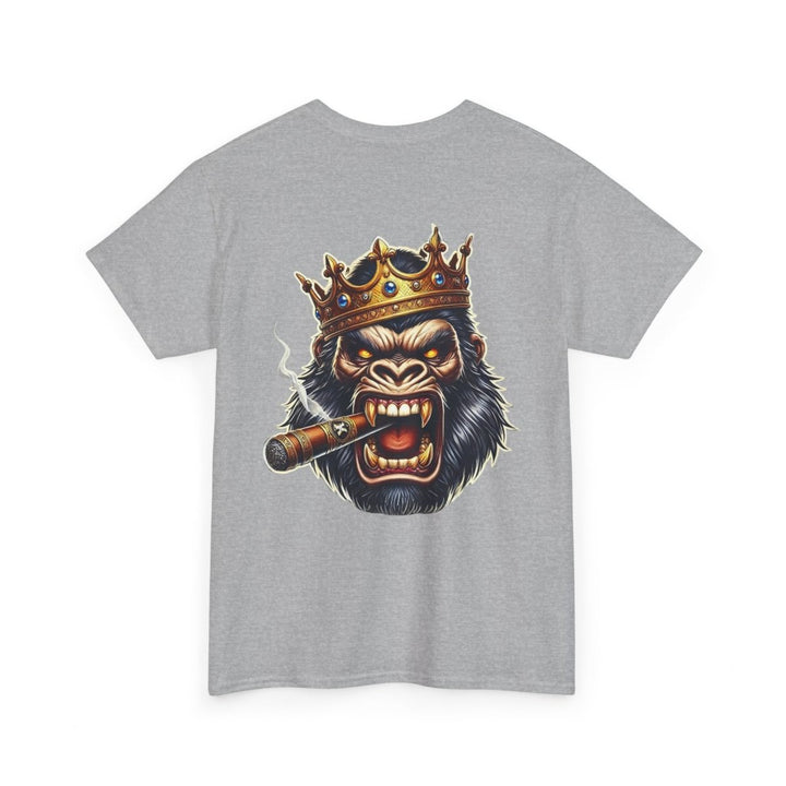 Angry Gorilla King Unisex Heavy Cotton Tee - Red - S - Angry Gorilla King Unisex Heavy Cotton Tee - Tatoo Tee