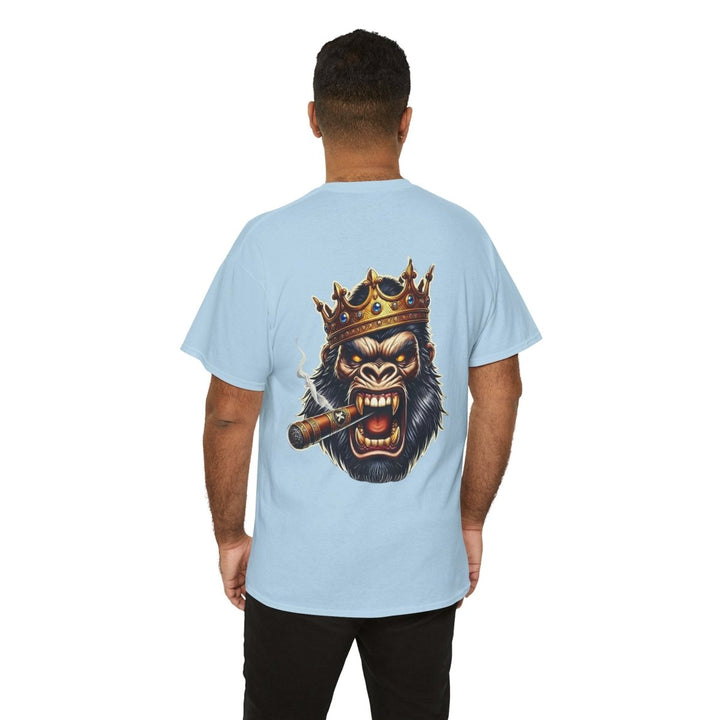 Angry Gorilla King Unisex Heavy Cotton Tee - Red - S - Angry Gorilla King Unisex Heavy Cotton Tee - Tatoo Tee