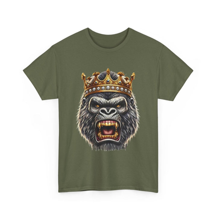 Angry Gorilla King Unisex Heavy Cotton Tee - Red - S - Angry Gorilla King Unisex Heavy Cotton Tee - Tatoo Tee