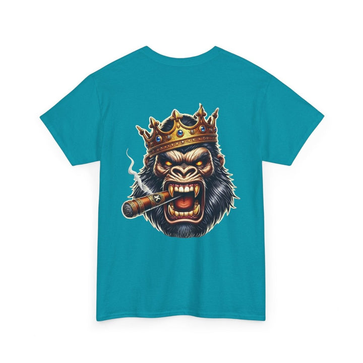 Angry Gorilla King Unisex Heavy Cotton Tee - Red - S - Angry Gorilla King Unisex Heavy Cotton Tee - Tatoo Tee