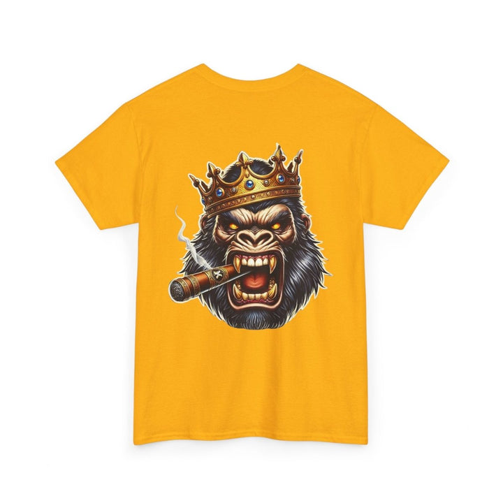 Angry Gorilla King Unisex Heavy Cotton Tee - Red - S - Angry Gorilla King Unisex Heavy Cotton Tee - Tatoo Tee