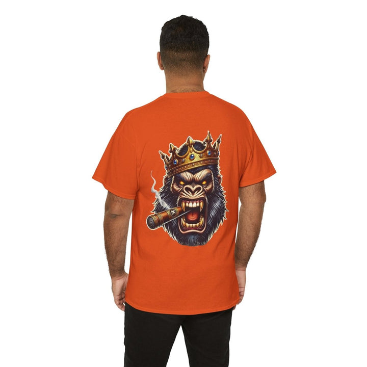 Angry Gorilla King Unisex Heavy Cotton Tee - Red - S - Angry Gorilla King Unisex Heavy Cotton Tee - Tatoo Tee