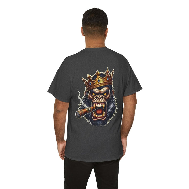 Angry Gorilla King Unisex Heavy Cotton Tee - Red - S - Angry Gorilla King Unisex Heavy Cotton Tee - Tatoo Tee