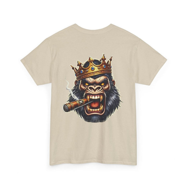 Angry Gorilla King Unisex Heavy Cotton Tee - Red - S - Angry Gorilla King Unisex Heavy Cotton Tee - Tatoo Tee