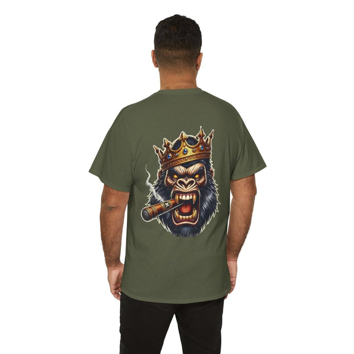 Angry Gorilla King Unisex Heavy Cotton Tee - Red - S - Angry Gorilla King Unisex Heavy Cotton Tee - Tatoo Tee