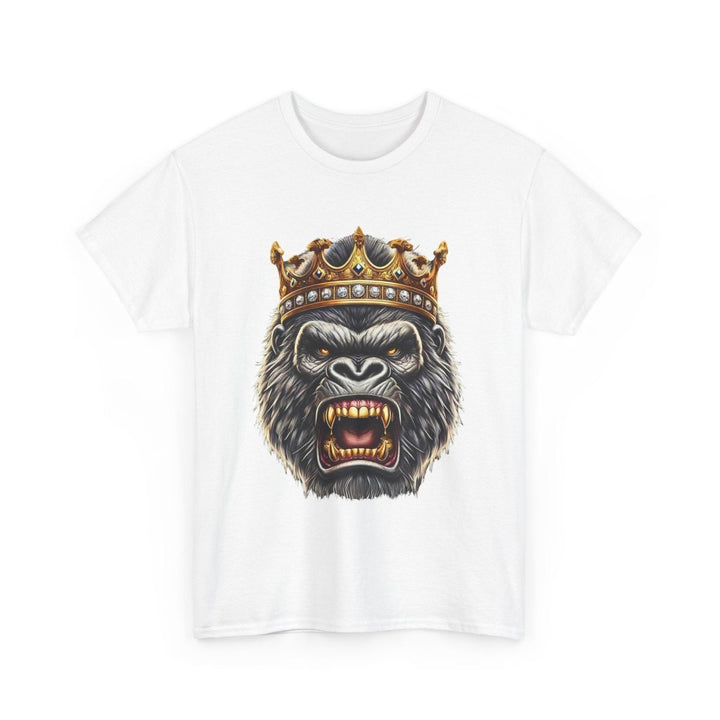 Angry Gorilla King Unisex Heavy Cotton Tee - Red - S - Angry Gorilla King Unisex Heavy Cotton Tee - Tatoo Tee