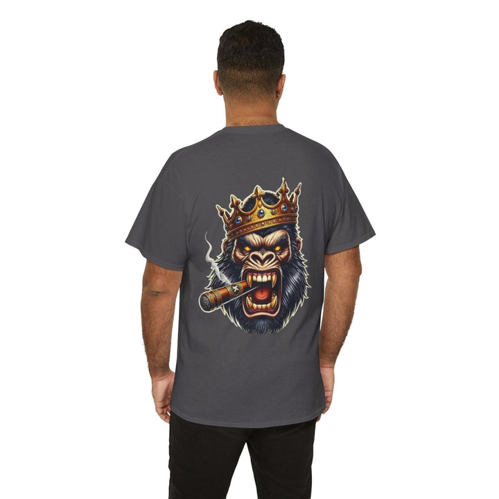 Angry Gorilla King Unisex Heavy Cotton Tee - Red - S - Angry Gorilla King Unisex Heavy Cotton Tee - Tatoo Tee