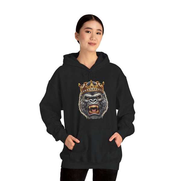 Angry Gorilla King Unisex Hoodie - Black - S - Angry Gorilla King Unisex Hoodie - Tatoo Tee