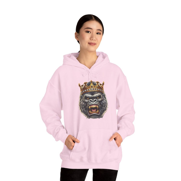 Angry Gorilla King Unisex Hoodie - Light Pink - S - Angry Gorilla King Unisex Hoodie - Tatoo Tee