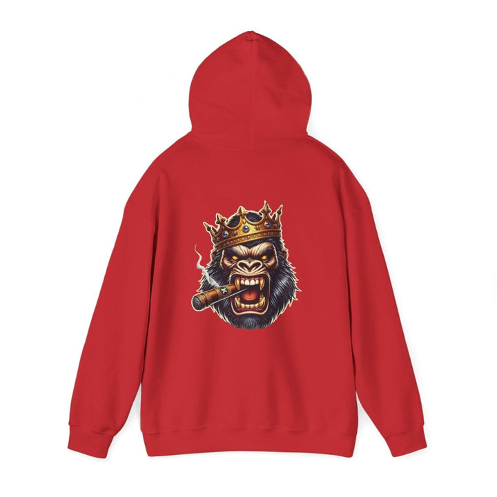 Angry Gorilla King Unisex Hoodie - Red - S - Angry Gorilla King Unisex Hoodie - Tatoo Tee