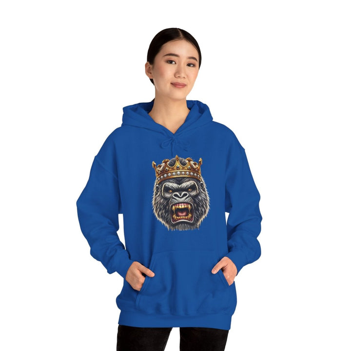Angry Gorilla King Unisex Hoodie - Royal - S - Angry Gorilla King Unisex Hoodie - Tatoo Tee