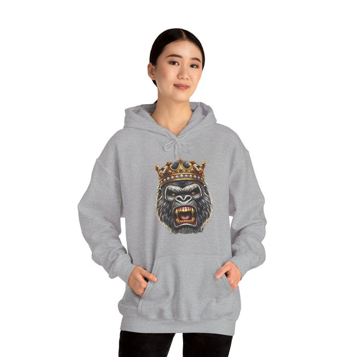 Angry Gorilla King Unisex Hoodie - Sport Grey - S - Angry Gorilla King Unisex Hoodie - Tatoo Tee