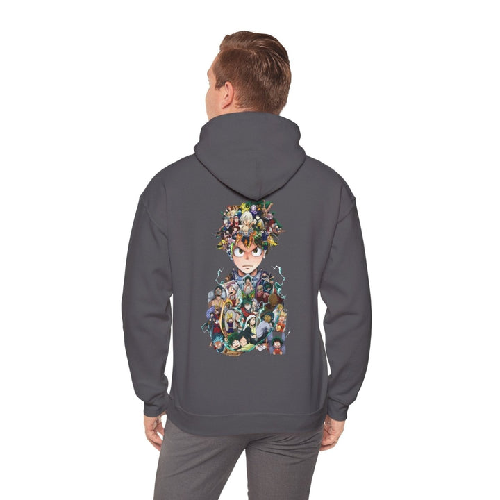 Anime Character Hooded Sweatshirt - Unisex Heavy Blend™ - Perfect for Fans - Charcoal - S - Anime Character Hooded Sweatshirt - Unisex Heavy Blend™ - Perfect for Fans - Tatoo Tee
