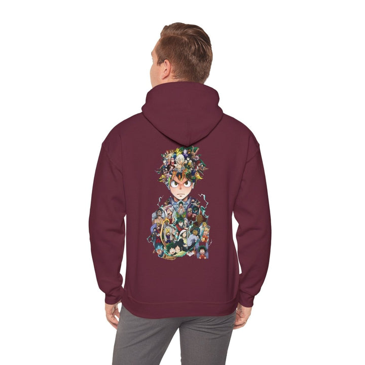 Anime Character Hooded Sweatshirt - Unisex Heavy Blend™ - Perfect for Fans - Maroon - S - Anime Character Hooded Sweatshirt - Unisex Heavy Blend™ - Perfect for Fans - Tatoo Tee
