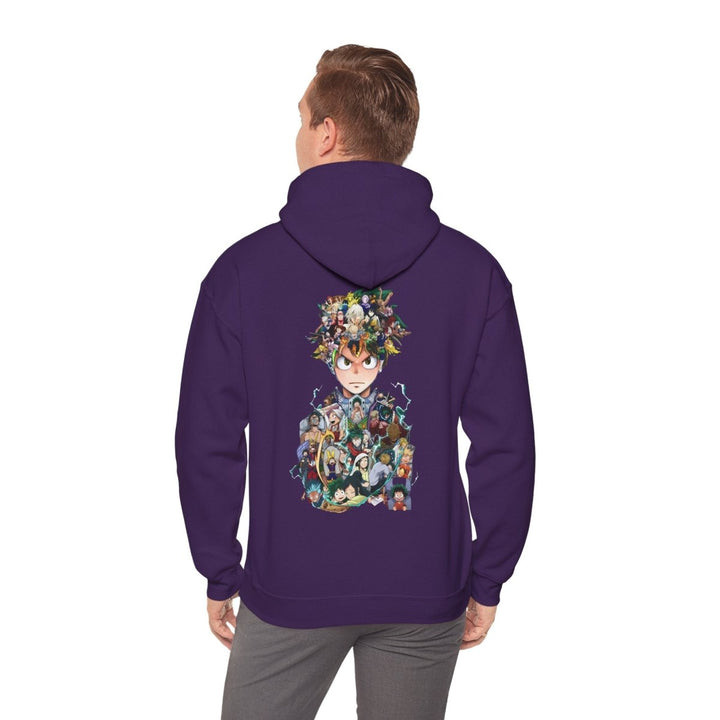 Anime Character Hooded Sweatshirt - Unisex Heavy Blend™ - Perfect for Fans - Purple - S - Anime Character Hooded Sweatshirt - Unisex Heavy Blend™ - Perfect for Fans - Tatoo Tee