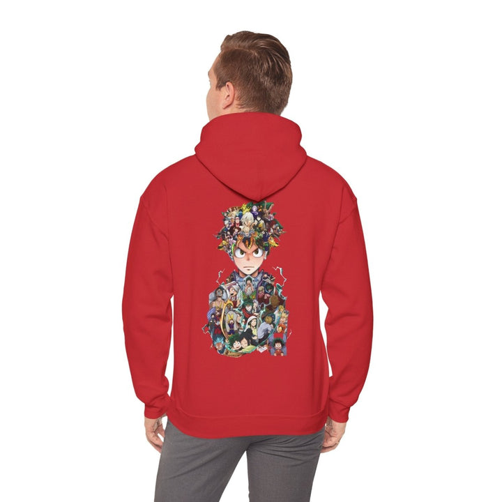 Anime Character Hooded Sweatshirt - Unisex Heavy Blend™ - Perfect for Fans - Red - S - Anime Character Hooded Sweatshirt - Unisex Heavy Blend™ - Perfect for Fans - Tatoo Tee