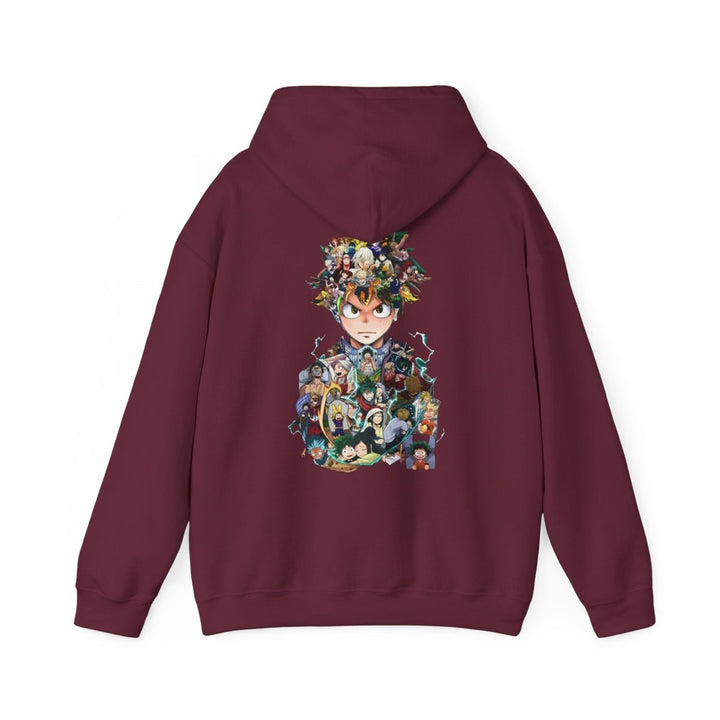 Anime Character Hooded Sweatshirt - Unisex Heavy Blend™ - Perfect for Fans - Red - S - Anime Character Hooded Sweatshirt - Unisex Heavy Blend™ - Perfect for Fans - Tatoo Tee