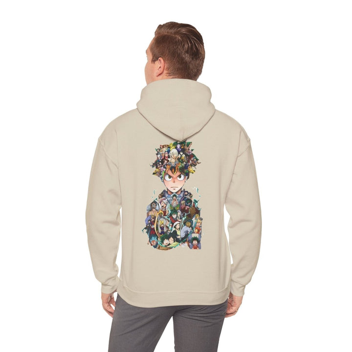 Anime Character Hooded Sweatshirt - Unisex Heavy Blend™ - Perfect for Fans - Sand - S - Anime Character Hooded Sweatshirt - Unisex Heavy Blend™ - Perfect for Fans - Tatoo Tee