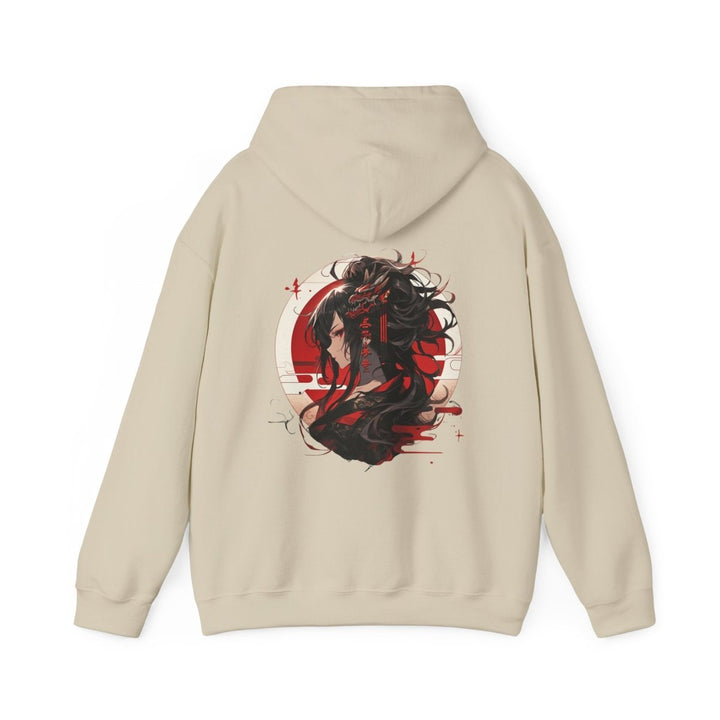 Anime Dragon Girl Unisex Hoodie - Red - S - Anime Dragon Girl Unisex Hoodie - Tatoo Tee