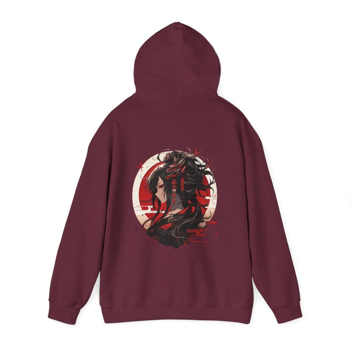 Anime Dragon Girl Unisex Hoodie - Red - S - Anime Dragon Girl Unisex Hoodie - Tatoo Tee