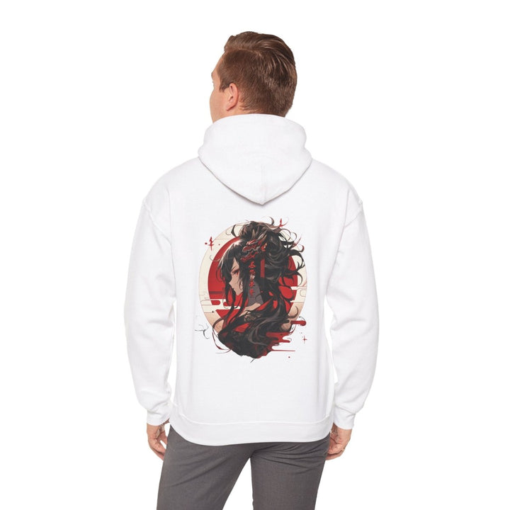 Anime Dragon Girl Unisex Hoodie - White - S - Anime Dragon Girl Unisex Hoodie - Tatoo Tee