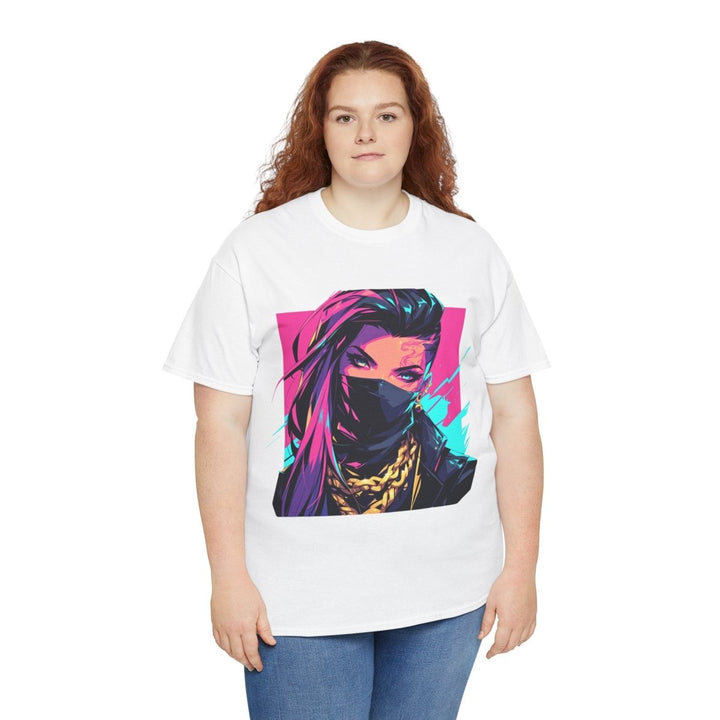 Anime Gangsta Girl Unisex Heavy Cotton Tee - Azalea - S - Anime Gangsta Girl Unisex Heavy Cotton Tee - Tatoo Tee