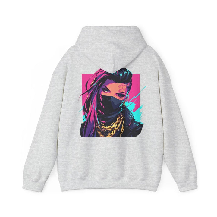 Anime Gangsta Girl Unisex Hoodie - Ash - S - Anime Gangsta Girl Unisex Hoodie - Tatoo Tee