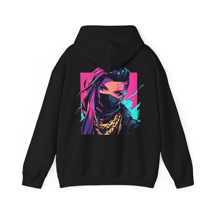 Anime Gangsta Girl Unisex Hoodie - Black - S - Anime Gangsta Girl Unisex Hoodie - Tatoo Tee