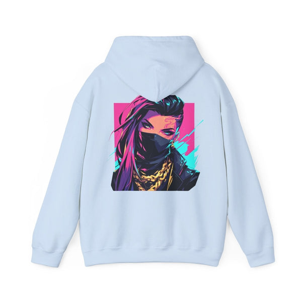 Anime Gangsta Girl Unisex Hoodie - Light Blue - S - Anime Gangsta Girl Unisex Hoodie - Tatoo Tee