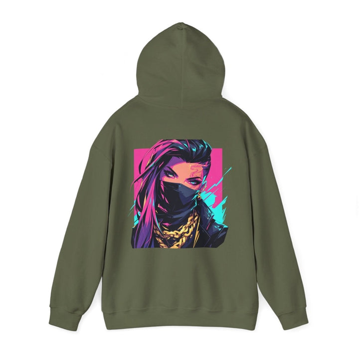 Anime Gangsta Girl Unisex Hoodie - Light Pink - S - Anime Gangsta Girl Unisex Hoodie - Tatoo Tee