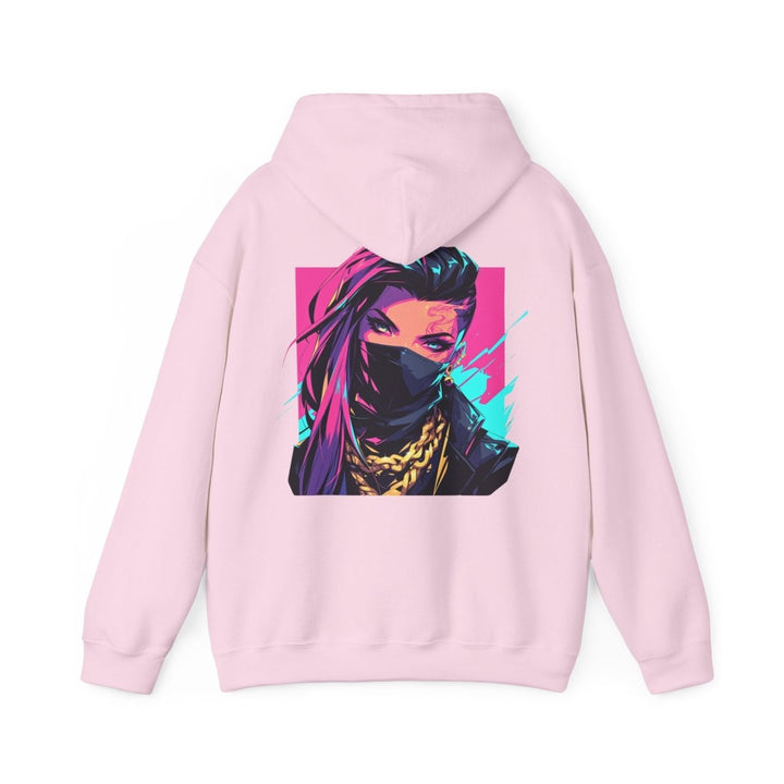 Anime Gangsta Girl Unisex Hoodie - Light Pink - S - Anime Gangsta Girl Unisex Hoodie - Tatoo Tee