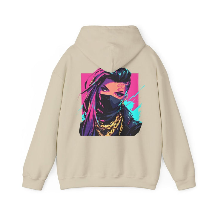 Anime Gangsta Girl Unisex Hoodie - Sand - S - Anime Gangsta Girl Unisex Hoodie - Tatoo Tee
