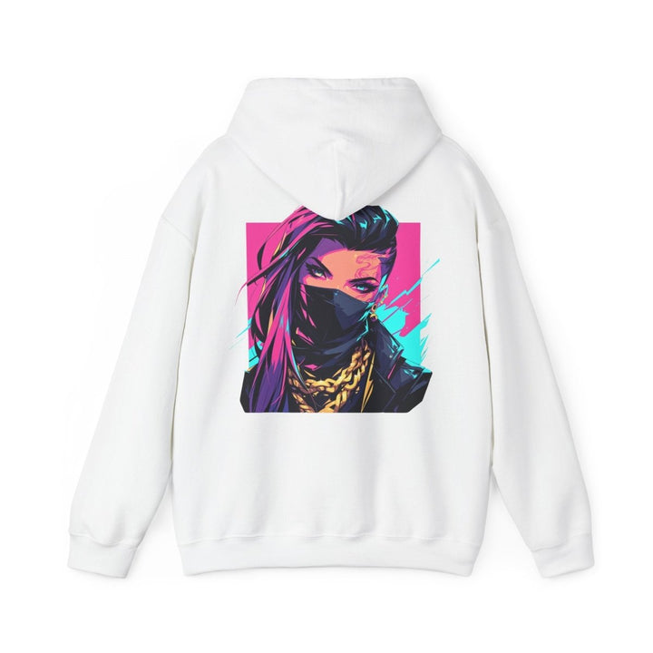 Anime Gangsta Girl Unisex Hoodie - White - S - Anime Gangsta Girl Unisex Hoodie - Tatoo Tee