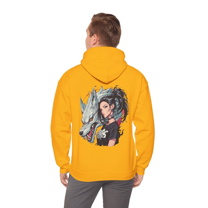 Anime Gangsta Wolf Princess Unisex Hoodie - Gold - S - Anime Gangsta Wolf Princess Unisex Hoodie - Tatoo Tee