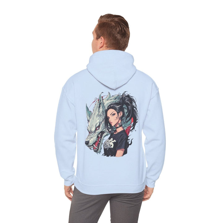 Anime Gangsta Wolf Princess Unisex Hoodie - Light Blue - S - Anime Gangsta Wolf Princess Unisex Hoodie - Tatoo Tee
