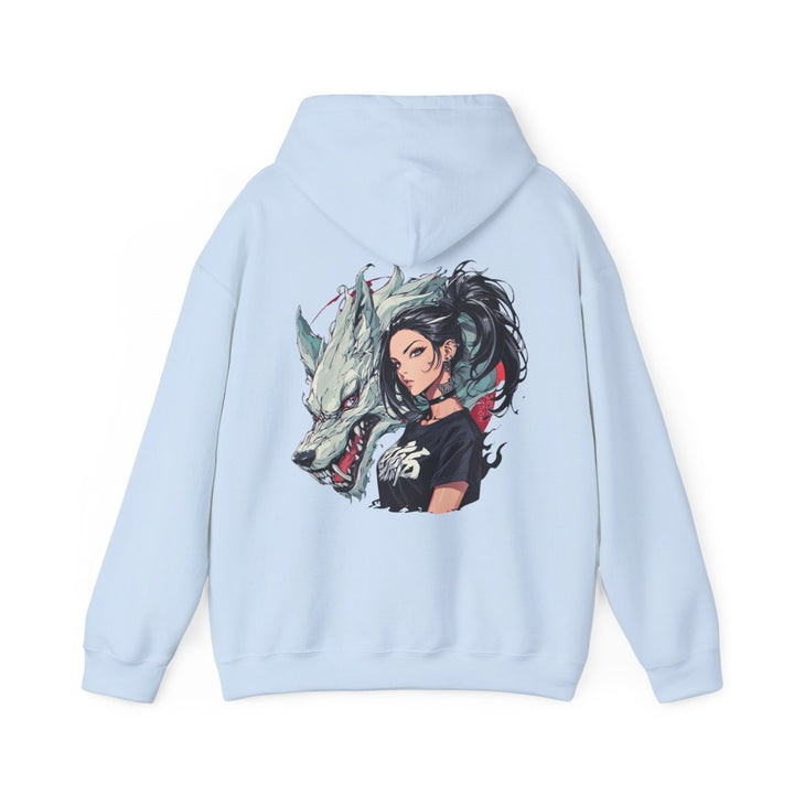 Anime Gangsta Wolf Princess Unisex Hoodie - Light Pink - S - Anime Gangsta Wolf Princess Unisex Hoodie - Tatoo Tee