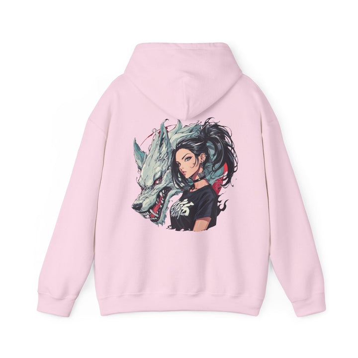 Anime Gangsta Wolf Princess Unisex Hoodie - Light Pink - S - Anime Gangsta Wolf Princess Unisex Hoodie - Tatoo Tee