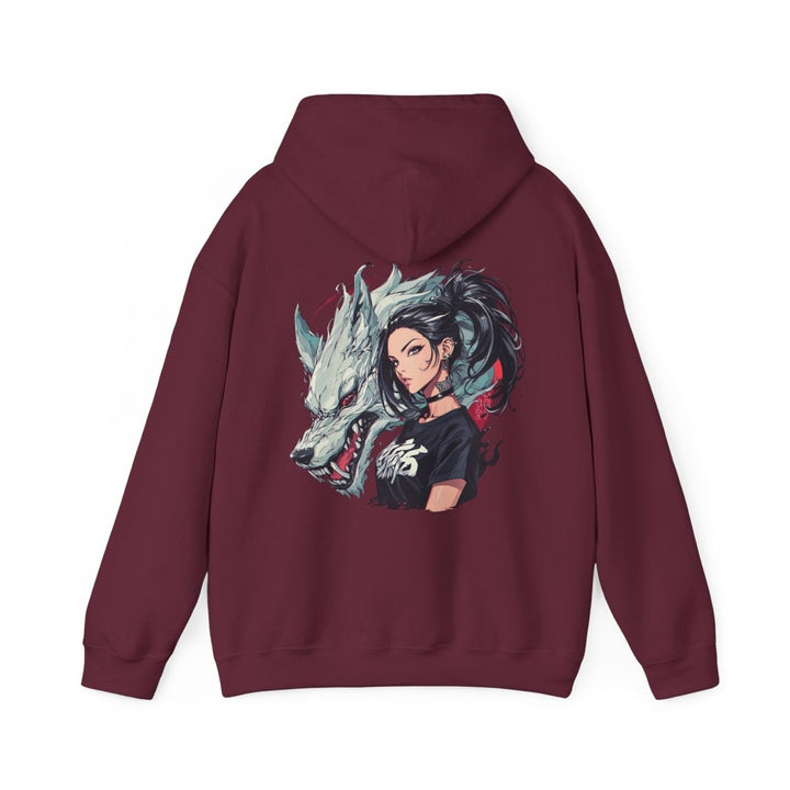 Anime Gangsta Wolf Princess Unisex Hoodie - Light Pink - S - Anime Gangsta Wolf Princess Unisex Hoodie - Tatoo Tee