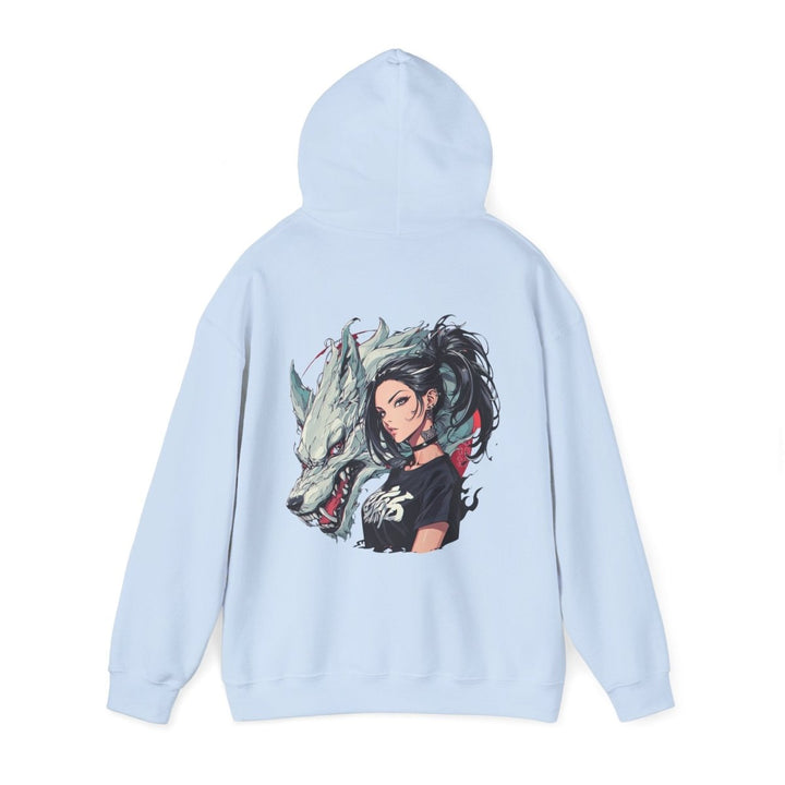 Anime Gangsta Wolf Princess Unisex Hoodie - Light Pink - S - Anime Gangsta Wolf Princess Unisex Hoodie - Tatoo Tee