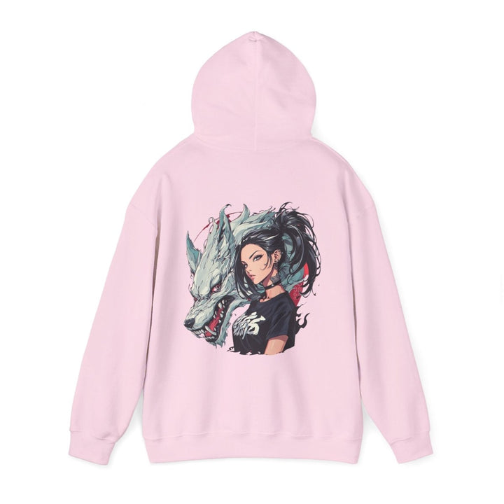Anime Gangsta Wolf Princess Unisex Hoodie - Light Pink - S - Anime Gangsta Wolf Princess Unisex Hoodie - Tatoo Tee