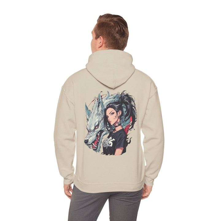 Anime Gangsta Wolf Princess Unisex Hoodie - Sand - S - Anime Gangsta Wolf Princess Unisex Hoodie - Tatoo Tee