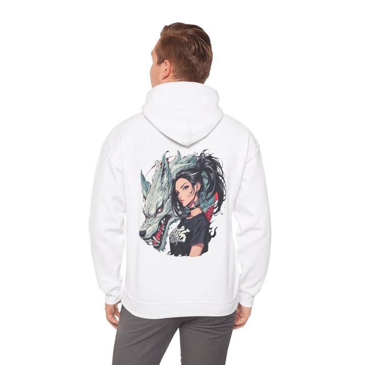 Anime Gangsta Wolf Princess Unisex Hoodie - White - S - Anime Gangsta Wolf Princess Unisex Hoodie - Tatoo Tee