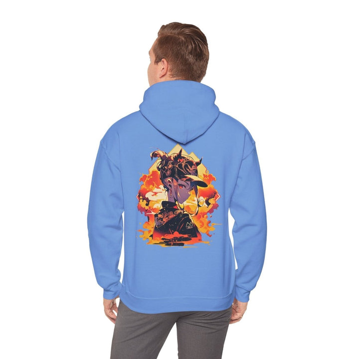 Anime Girl Unisex Hoodie - Carolina Blue - S - Anime Girl Unisex Hoodie - Tatoo Tee