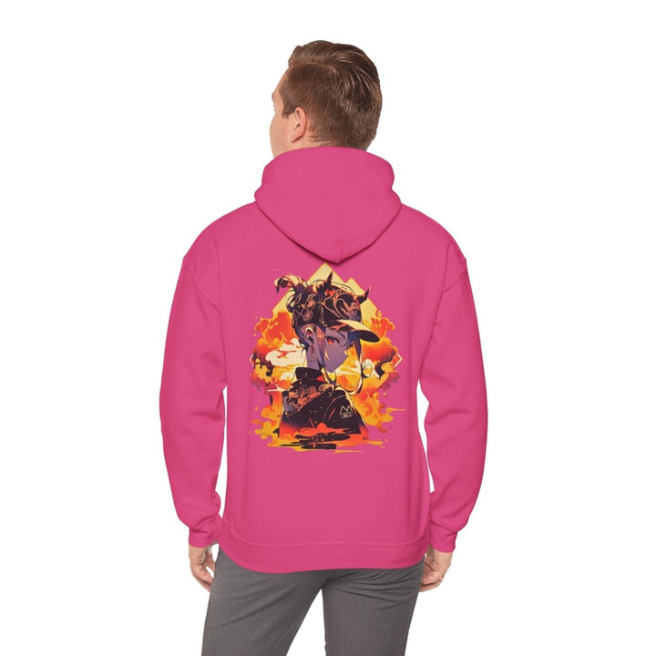 Anime Girl Unisex Hoodie - Heliconia - S - Anime Girl Unisex Hoodie - Tatoo Tee