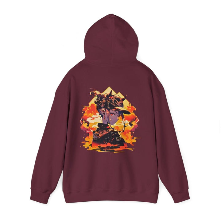 Anime Girl Unisex Hoodie - Heliconia - S - Anime Girl Unisex Hoodie - Tatoo Tee