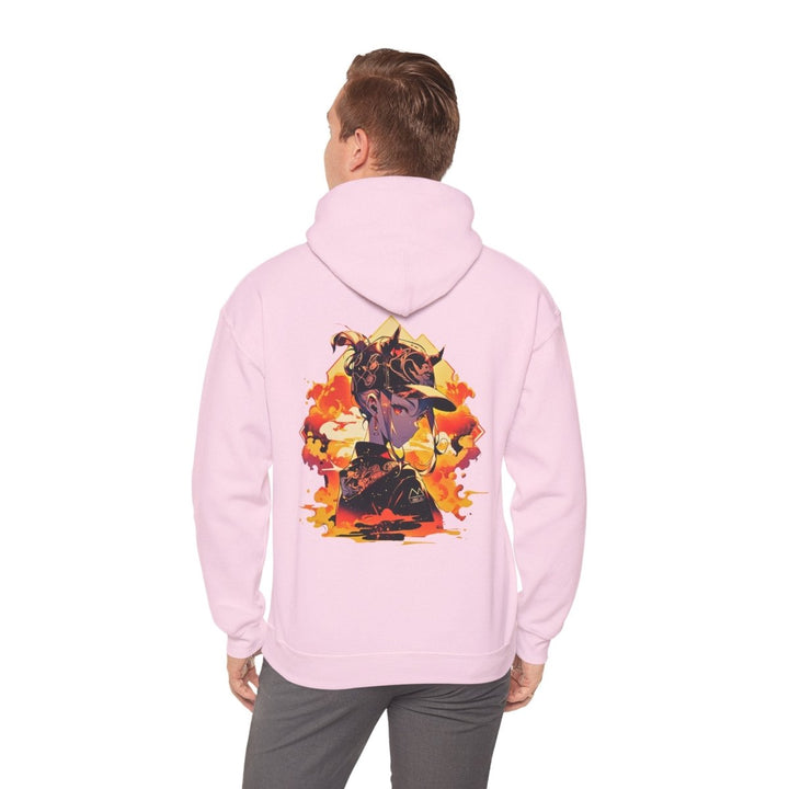Anime Girl Unisex Hoodie - Light Pink - S - Anime Girl Unisex Hoodie - Tatoo Tee