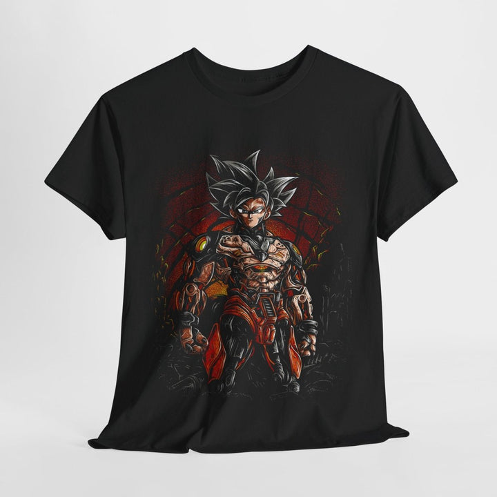 Anime Hero Goku Robot Unisex Heavy Cotton Tee - Perfect Gift for Fans - Black - S - Anime Hero Goku Robot Unisex Heavy Cotton Tee - Perfect Gift for Fans - Tatoo Tee