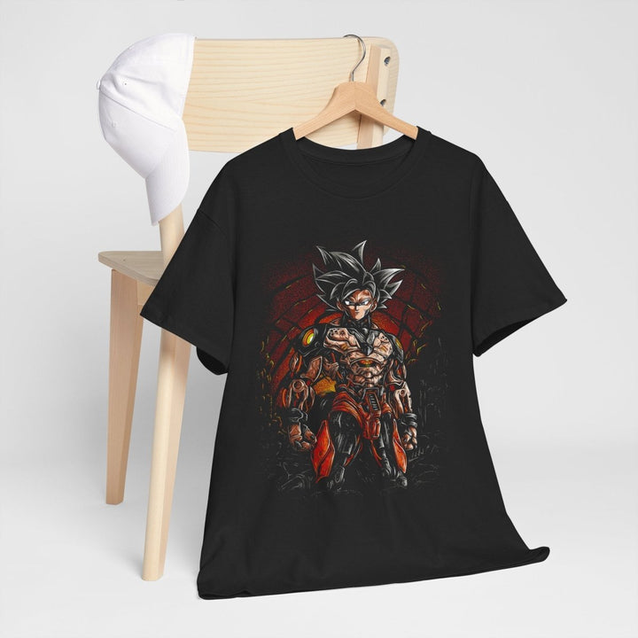 Anime Hero Goku Robot Unisex Heavy Cotton Tee - Perfect Gift for Fans - Black - S - Anime Hero Goku Robot Unisex Heavy Cotton Tee - Perfect Gift for Fans - Tatoo Tee